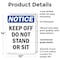 Signmission Keep Off Do Not Stand Or Sit, 10 in W x Rectangle, Plastic OS-2PACK-NS-P-1014-V-13817 - alternate 5